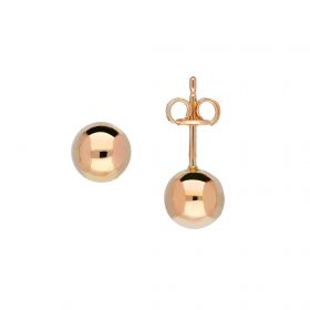 14 karaats rosegouden oorknopjes - glad model