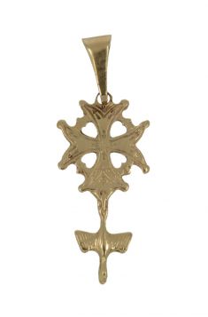 14 karaats gouden ketting hanger Hugenoten kruisje