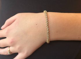 Luxe gouden tennis armband dames 42 diamanten ca. 3ct