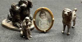 Fotolijstje antiek 14 karaats goud parelmoer miniatuurportret handgemaakt