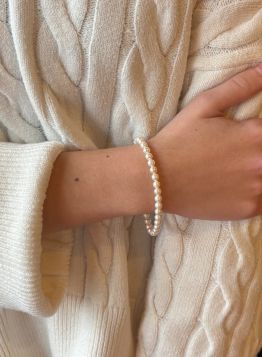 Zoetwaterparel dames armband 14k gouden veerringslot