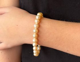 Zoetwater parel vintage armband 14k witgouden veerringslot