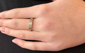 Luxe gouden dames ring 14 karaats goud met 18 diamanten dames juweel handgemaakt sieraad briljant geslepen
