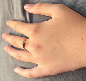 Solitair diamant 0,23ct 14k gouden dames ring vriendschap