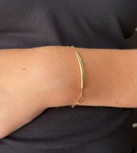Close for ever naamplaat 18 karaats gouden schakel armband