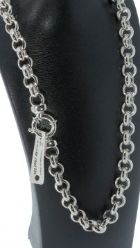 Jasseron zilveren schakel ketting robuuste uitvoering 10mm dames nieuw