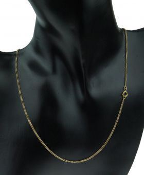 Gourmet schakel collier 60cm 14 karaats geelgoud