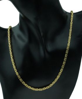 18 karaats gouden koningsschakel heren ketting 61cm