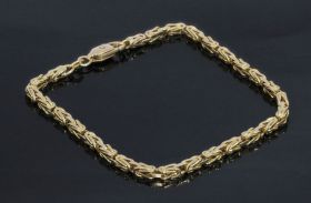 Koningschakel 14 karaats gouden unisex armband 