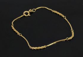 Koord met venetiaanse schakel armband dames handgemaakt