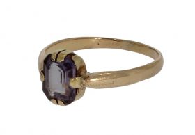 14 karaats gouden Vintage klassieke ring Amethist