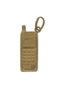 14 karaats gouden telefoon ketting hanger armband bedel