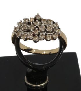 22 diamanten 14 karaats gouden design dames ring