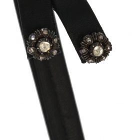 Roosdiamanten rozet 14k gouden antieke oorbellen dames zilver