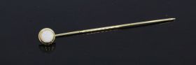 Cabochon Opaal edelsteen 14 karaats gouden vintage dasspeld