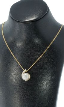 Parel design 14 karaats geelgouden ketting hanger