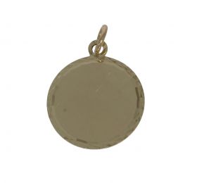 14 karaats gouden graveer plaatje rond model 18mm nieuw