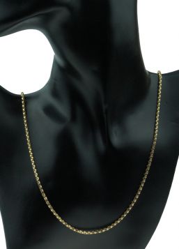 18 karaats gouden popcorn schakel ketting unisex