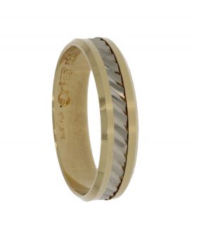 14 karaats bicolor gouden vriendschapsring unisex