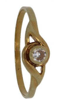 14 karaats gouden Vintage ring dames Simili