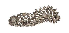 Antieke roosdiamanten friese veerbroche roosgeslepen zilver goud