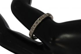 Zilveren alliance antieke dames ring met 24 roosgeslepen diamanten
