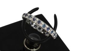Alliance 18 karaats witgouden ring met 20 saffieren vintage