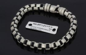 Zilveren nieuwe heren armband venetiaanse schakel mat gepolijst