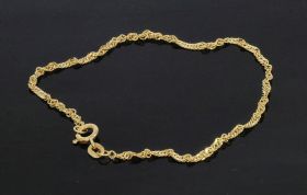 Singapore 14 karaats gouden dames armband fijne schakel