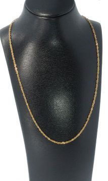 Singapore schakel 14 karaats gouden dames collier 45cm