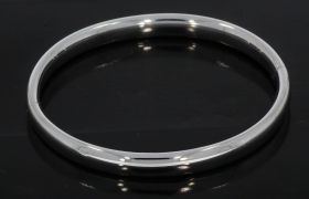 14 karaats witgouden slavenarmband bangle