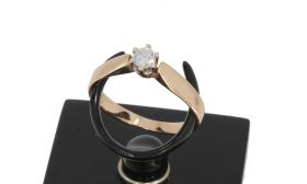 Solitair diamant 0,18ct gouden dames ring 14 karaats