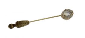 14 karaats gouden Vintage reversspeld met bergkristal