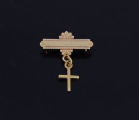 Gouden broche met kruisje