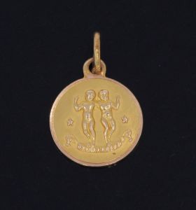 14 karaats gouden vintage hanger tweelingen