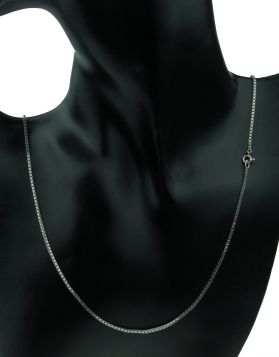 14 karaats witgouden Venetiaanse schakel ketting unisex 73cm