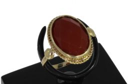 Carneool vintage 14k geelgouden dames ring klassiek