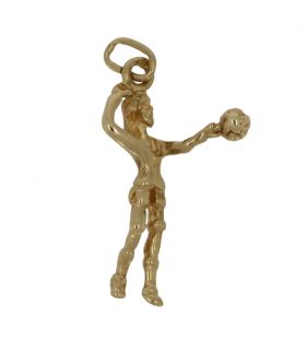 14 karaats gouden ketting hanger volleyballer