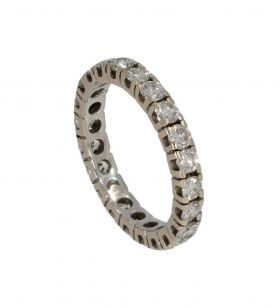 Alliance ring 14k witgoud 22 diamanten totaal 1,54ct