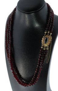 Granaten dames ketting 14 karaats gouden klassiek vintage retro