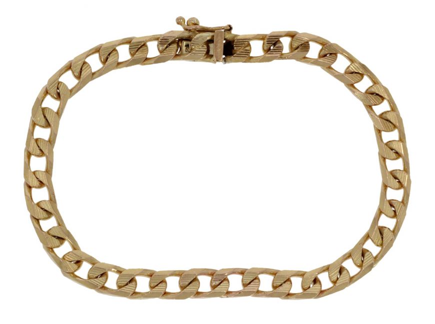 lobby Menagerry Kaap Massieve gouden heren Vintage schakel armband