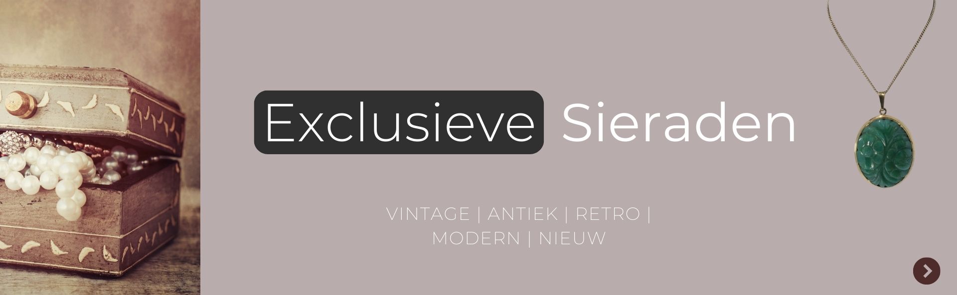 Tweedehands sieraden - Vintage / Antiek - Ketting - Ring - Armband