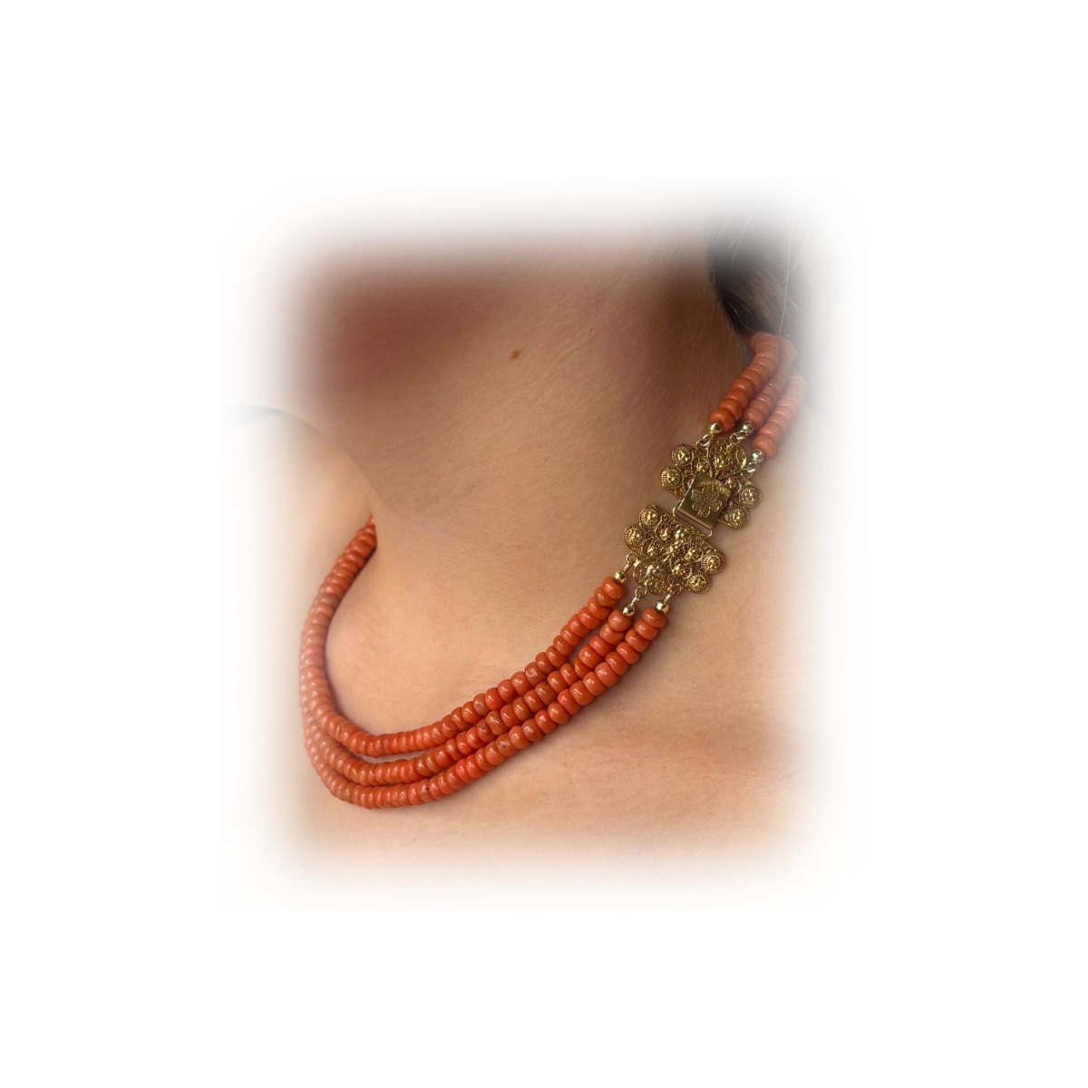 Bloedkoralen ketting met Zeeuws Gouden slot