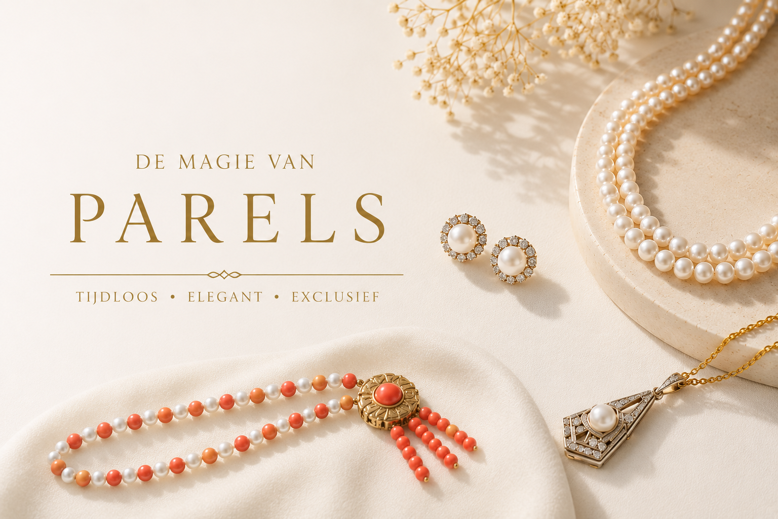 Collectie parel sieraden van Voordeelsieraden.nl